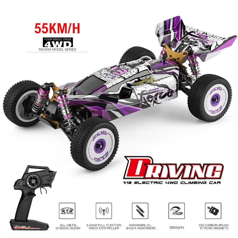 Hotsale  Wltoys 124019 1:12 2.4G 4WD Electric Crawler 55KM/H High Speed Fast Remote Control RC Cars Hobby for Adult