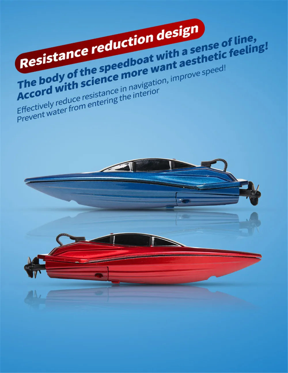 2.4G Mini Electric Racing Speedboat Remote Controlled Dual Motor RC Boat 10km/h High Speed Ship Summer Water Pool Kids Toy