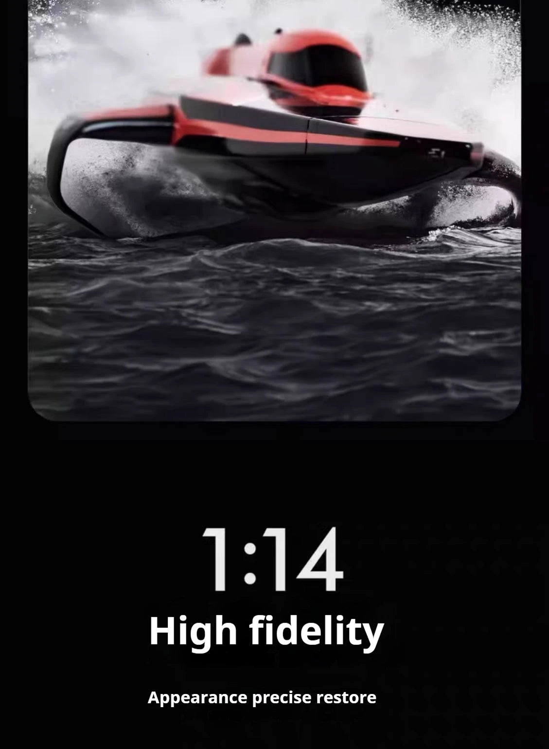 E1 Racebird Professional RC Remote Control Electric Boat High-Speed Water-Cooled Motor Hydrofoil Model Toy for Water Sports