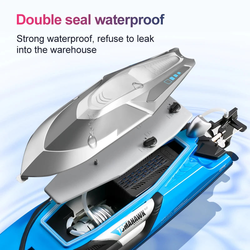50CM RC Boat 50KM/H Professional Remote Control Speedboat High Speed Racing Big RC Yacht Endurance 20 Minutes Kids Boys Gifts