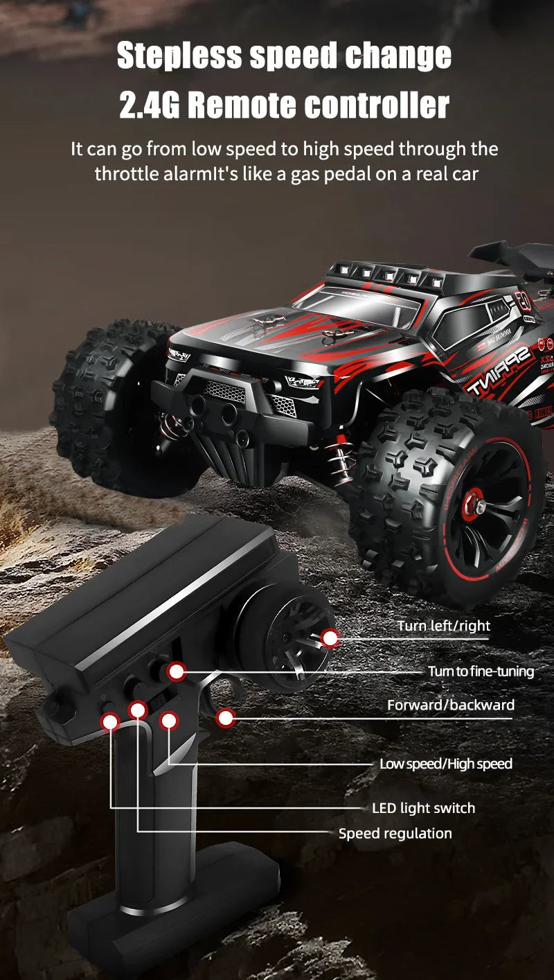 4WD 1:16 85KM/H Super Brushless 50KM/H Brushed RC Car 4x4 Off Road Remote Control High Speed Drift Racing Truck Toy Kids Adults