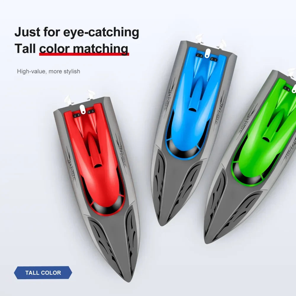 Rc Boat 20Km/h Remote Control Speedboat Dual Motor Radio-Controlled Racing Ship for Pools and Lakes Simulated Model Kids Gift