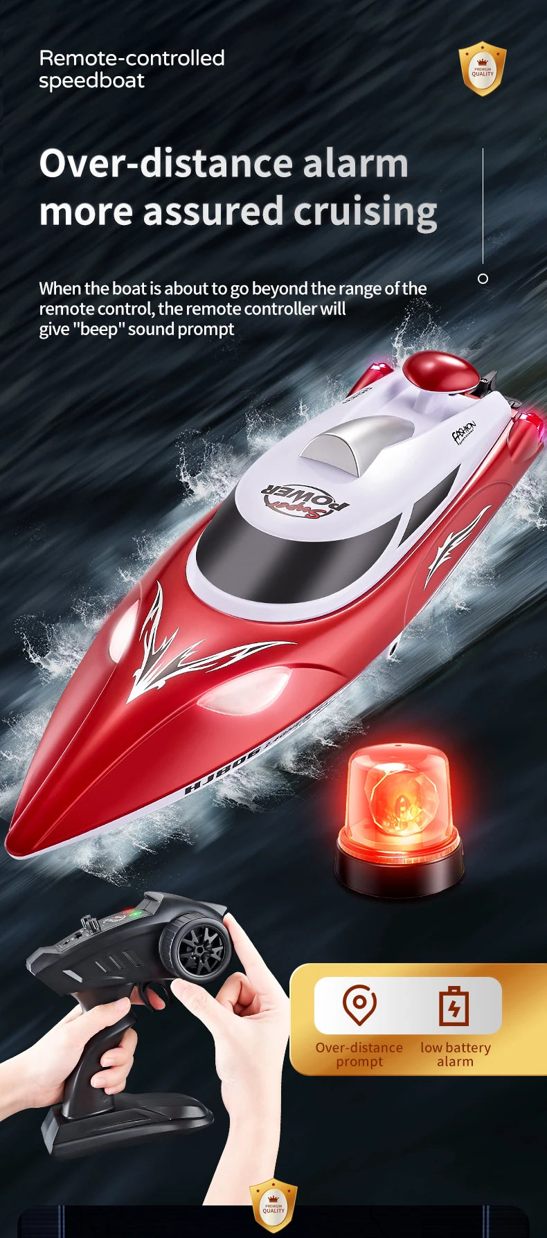 RC Speedboat 2.4G 35KM/H High Speed Electric Boats With Seal Waterproof  Motor Remote Control Racing Ship Outdoor Boats Toys