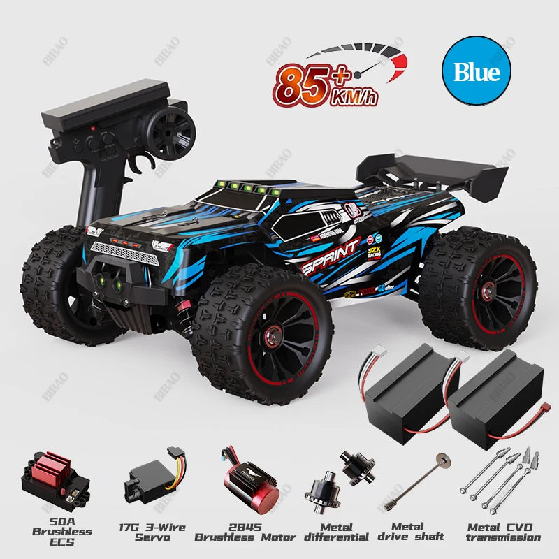 4WD 1:16 85KM/H Super Brushless 50KM/H Brushed RC Car 4x4 Off Road Remote Control High Speed Drift Racing Truck Toy Kids Adults