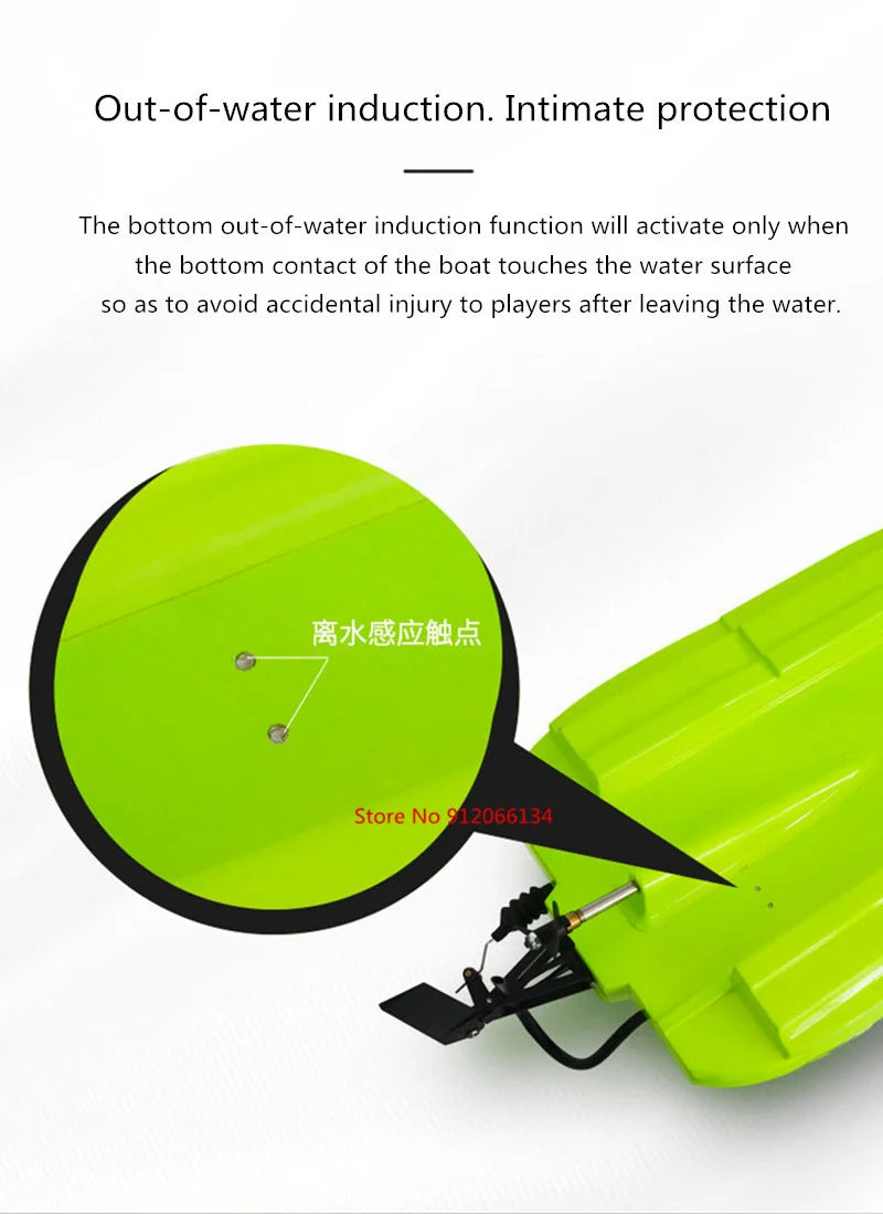 40KM/H Electric High Speed RC Speedboat 53CM Large Two-way Navigation Anti-Collision 2.4G RC Racing Boat Waterproof  Water Game