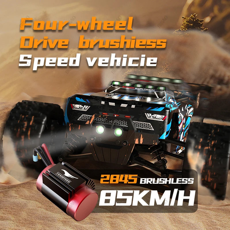 4WD 1:16 85KM/H Super Brushless 50KM/H Brushed RC Car 4x4 Off Road Remote Control High Speed Drift Racing Truck Toy Kids Adults