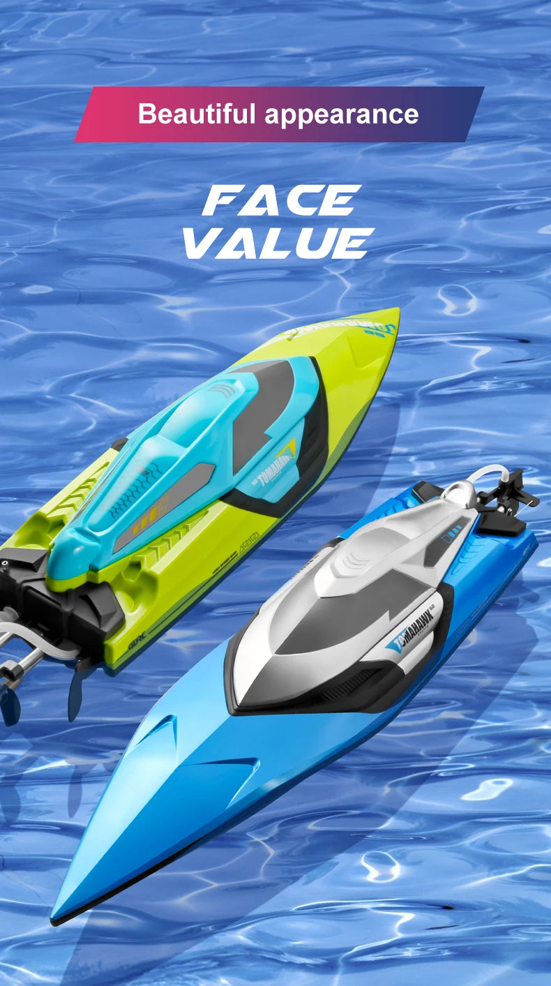 50CM RC Boat 50KM/H Professional Remote Control Speedboat High Speed Racing Big RC Yacht Endurance 20 Minutes Kids Boys Gifts