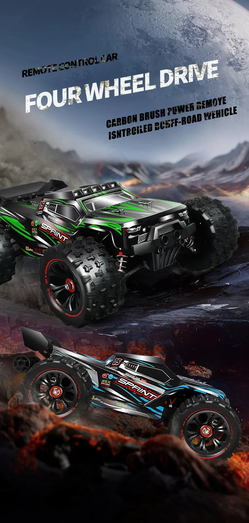 4WD 1:16 85KM/H Super Brushless 50KM/H Brushed RC Car 4x4 Off Road Remote Control High Speed Drift Racing Truck Toy Kids Adults