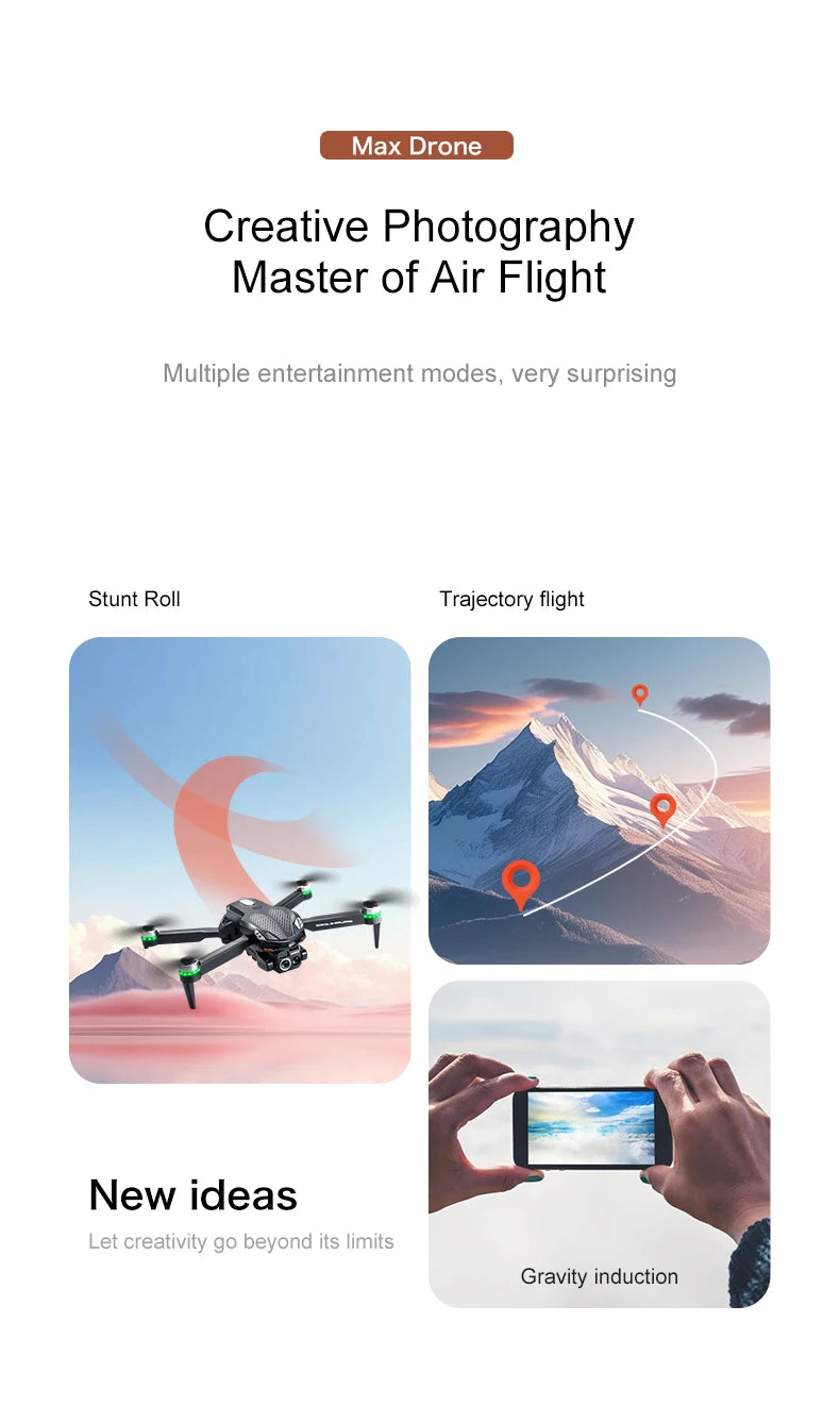 2025 S168 RC Drone 2.4inch Screen Brushless Motor 8K HD Dual Cameras Optical Flow Positioning Intelligent Avoidance Aircraft Toy
