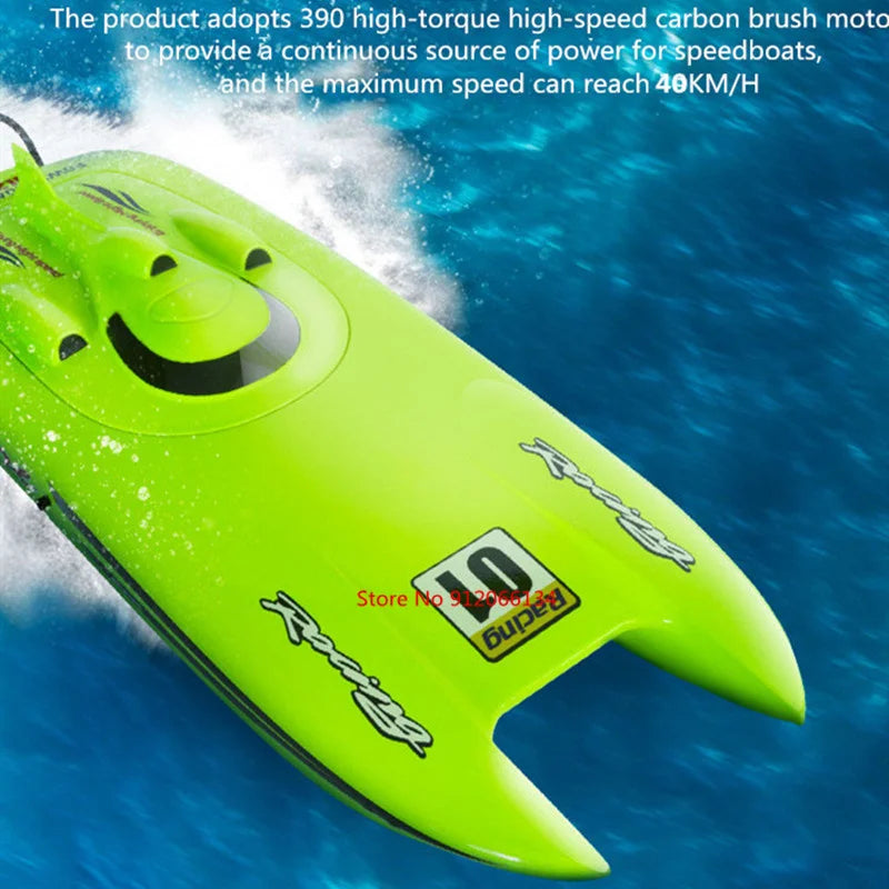 40KM/H Electric High Speed RC Speedboat 53CM Large Two-way Navigation Anti-Collision 2.4G RC Racing Boat Waterproof  Water Game