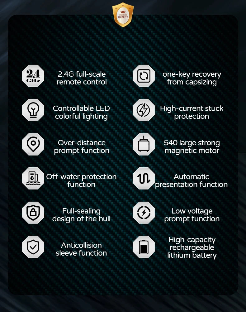 RC Speedboat 2.4G 35KM/H High Speed Electric Boats With Seal Waterproof  Motor Remote Control Racing Ship Outdoor Boats Toys