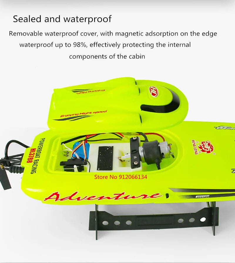 40KM/H Electric High Speed RC Speedboat 53CM Large Two-way Navigation Anti-Collision 2.4G RC Racing Boat Waterproof  Water Game