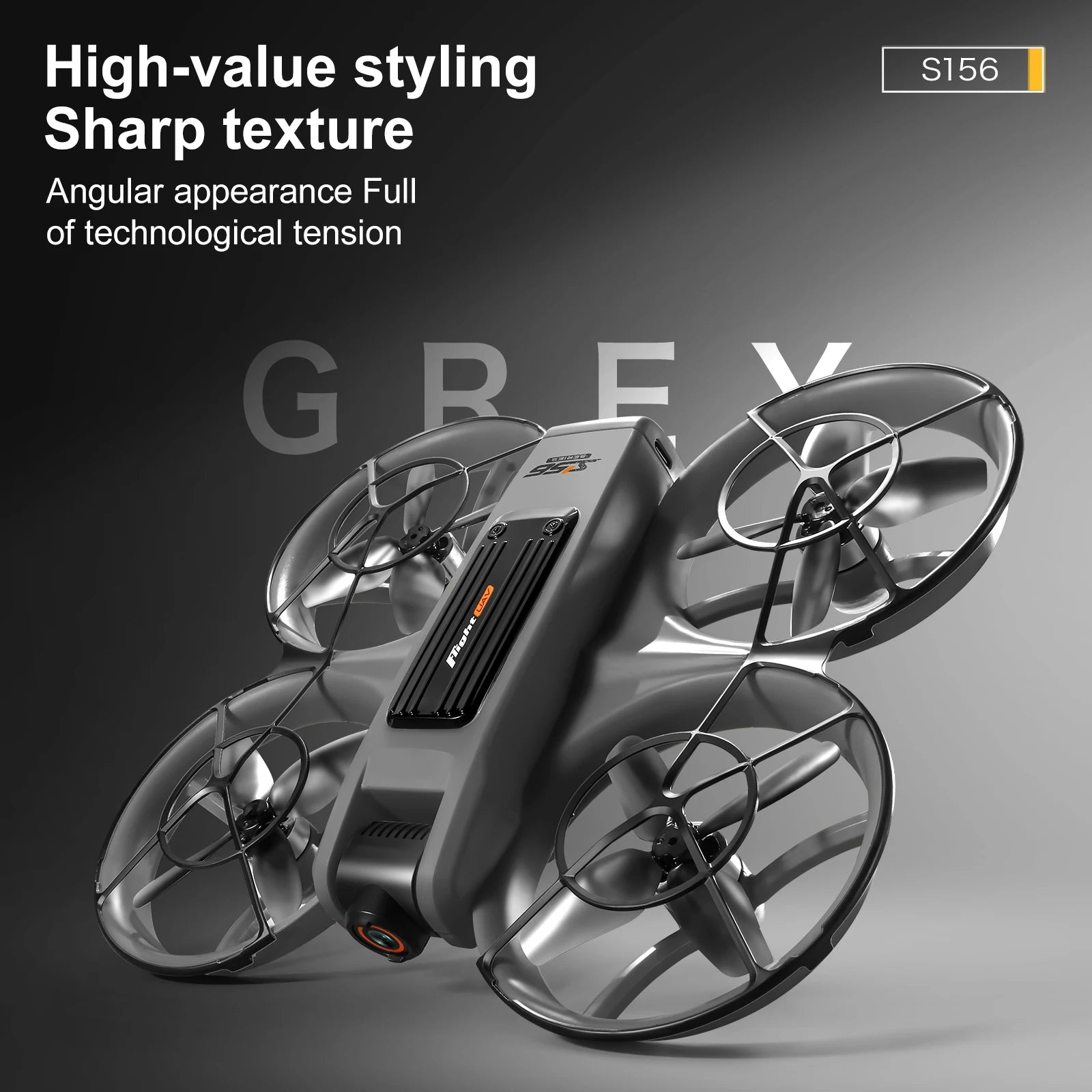S156 RC Crossing Drone Aerial Vehicle With HD Display Screen Four Axis Brushless Optical Flow Remote Control Aircraft Large Size