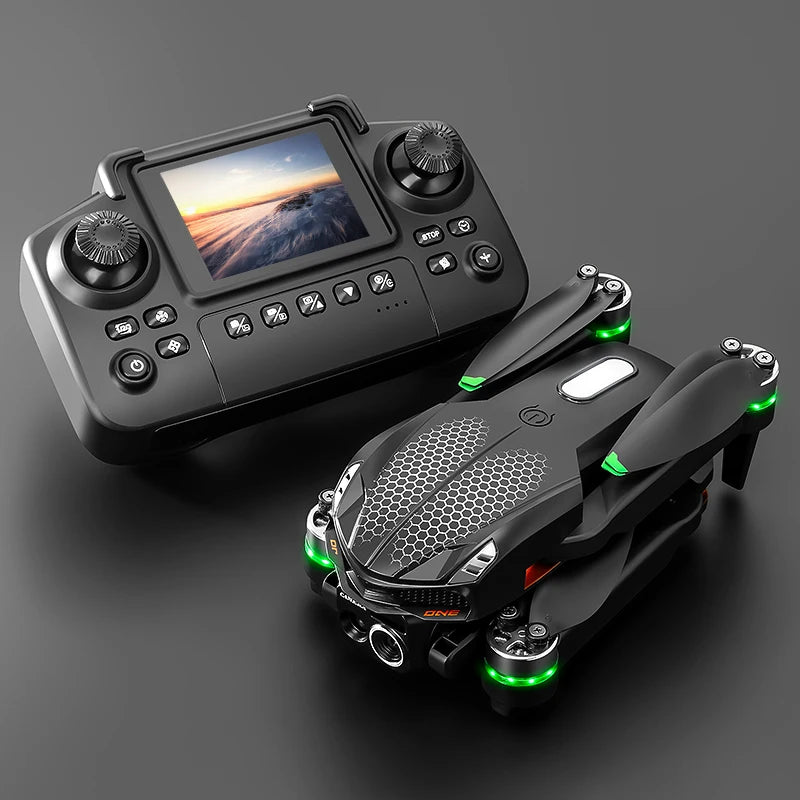 2025 S168 RC Drone 2.4inch Screen Brushless Motor 8K HD Dual Cameras Optical Flow Positioning Intelligent Avoidance Aircraft Toy