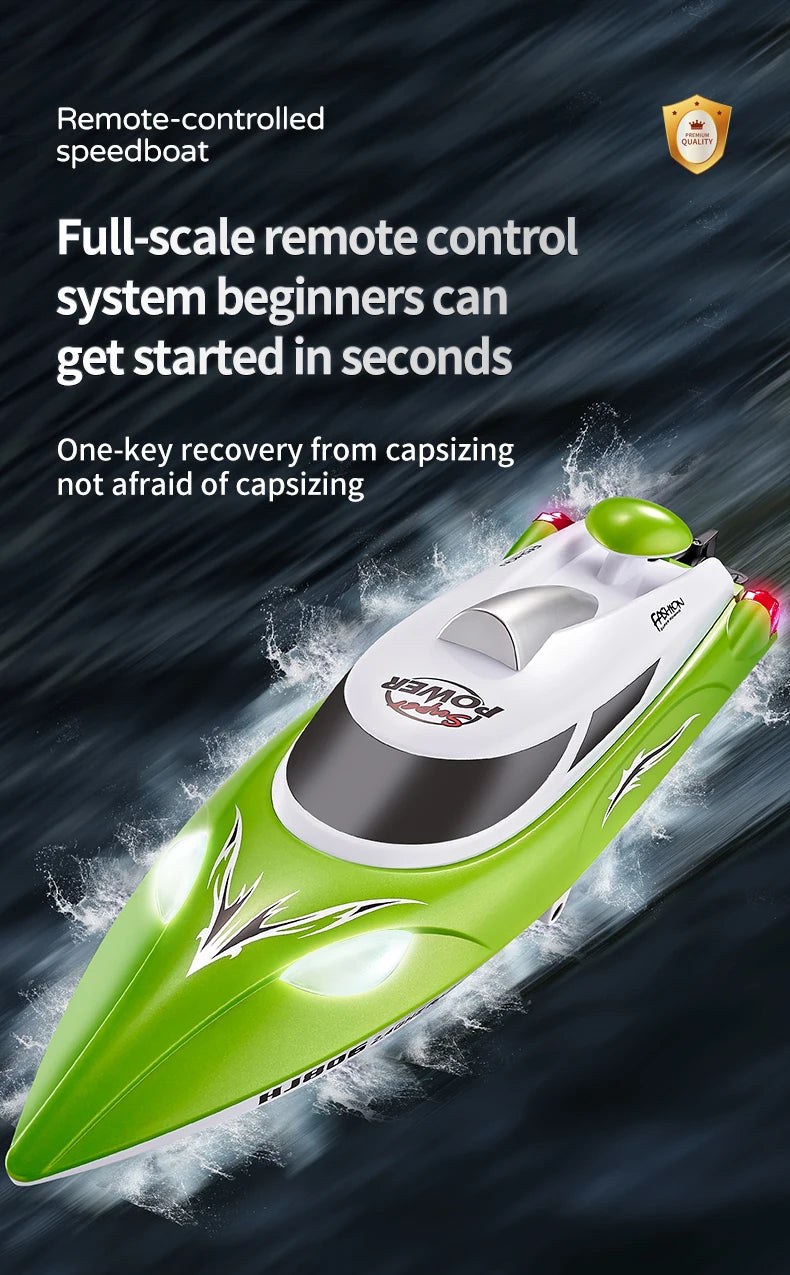 RC Speedboat 2.4G 35KM/H High Speed Electric Boats With Seal Waterproof  Motor Remote Control Racing Ship Outdoor Boats Toys