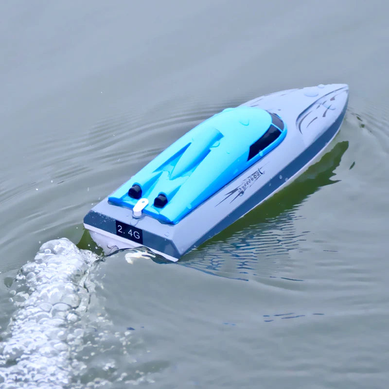 Rc Boat 20Km/h Remote Control Speedboat Dual Motor Radio-Controlled Racing Ship for Pools and Lakes Simulated Model Kids Gift