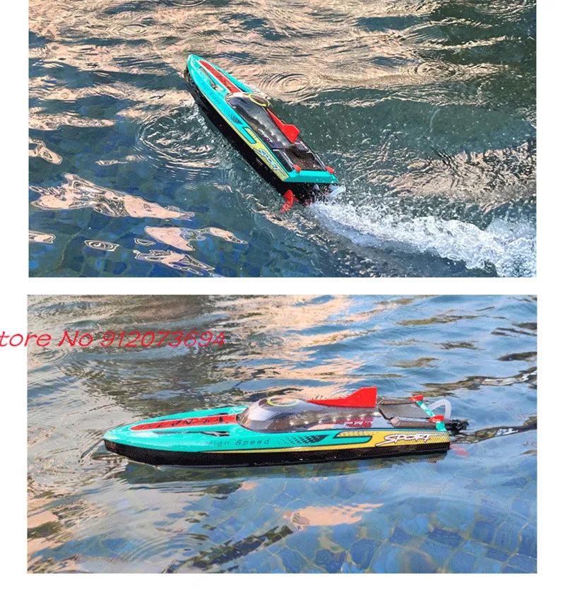 Waterproof Radio Control Electric Large Racing Speedboat Toy 80KM/H 200M 360° Turn LED Night Light Brushless High Speed RC Boat