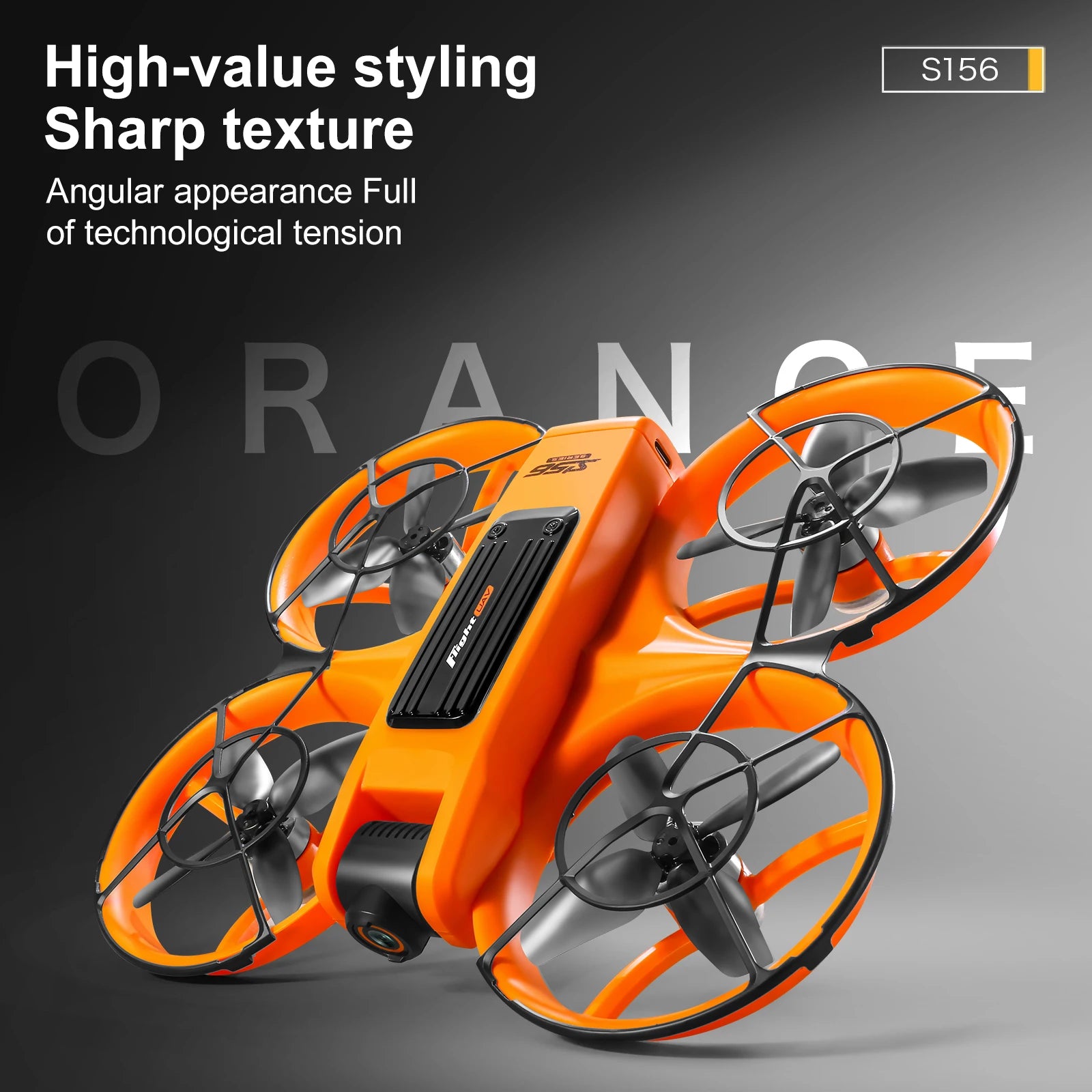 S156 RC Crossing Drone Aerial Vehicle With HD Display Screen Four Axis Brushless Optical Flow Remote Control Aircraft Large Size