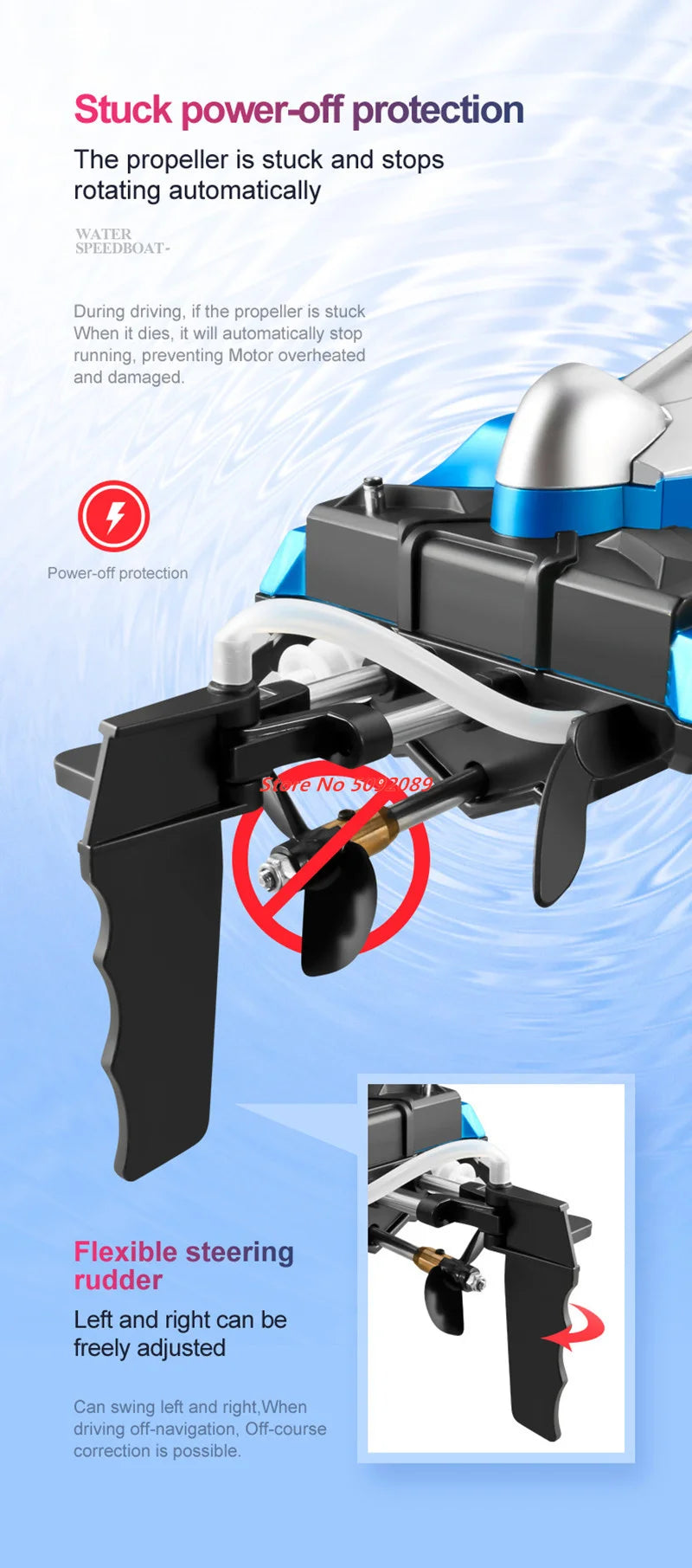 70KM/H High Speed 50CM Big 200M Remote Control Ship Boat Rowing Waterproof Capsize Reset RC Racing Boat Speedboat Add Carry Bag