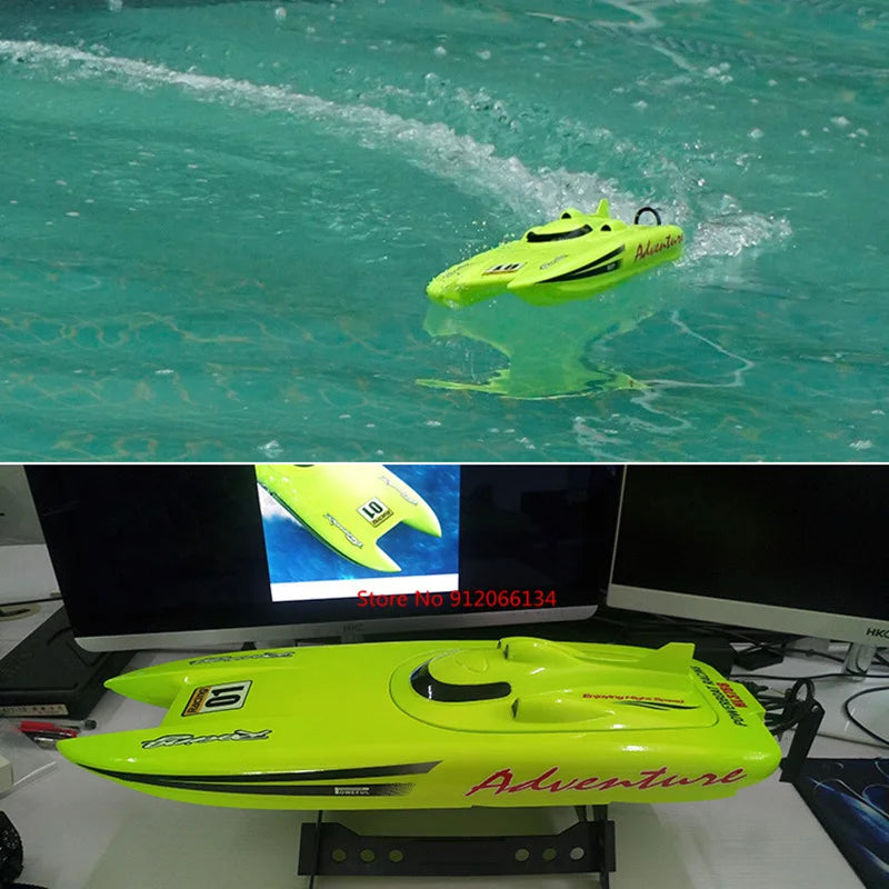 40KM/H Electric High Speed RC Speedboat 53CM Large Two-way Navigation Anti-Collision 2.4G RC Racing Boat Waterproof  Water Game