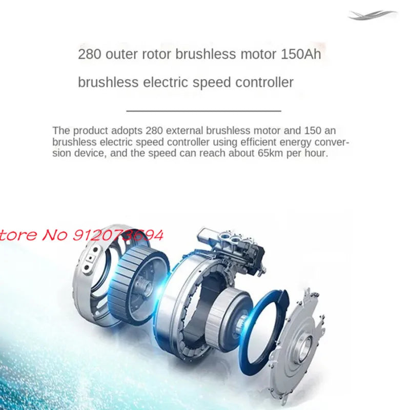 Waterproof Radio Control Electric Large Racing Speedboat Toy 80KM/H 200M 360° Turn LED Night Light Brushless High Speed RC Boat