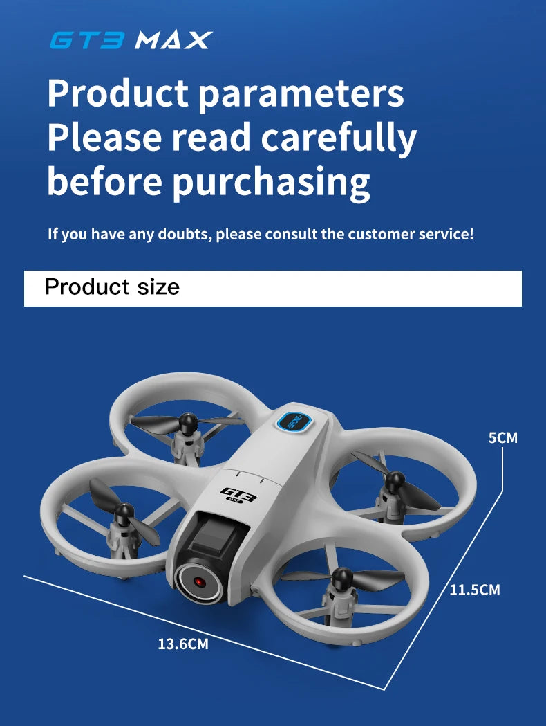 GT3 MAX Mini Drone 5G GPS Professional 8K HD Aerial Photography Remote Control Aircraft HD Dual Camera Quadcopter boy Toys Gifts