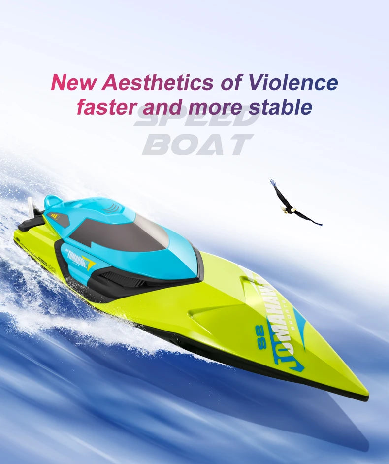 50CM RC Boat 50KM/H Professional Remote Control Speedboat High Speed Racing Big RC Yacht Endurance 20 Minutes Kids Boys Gifts