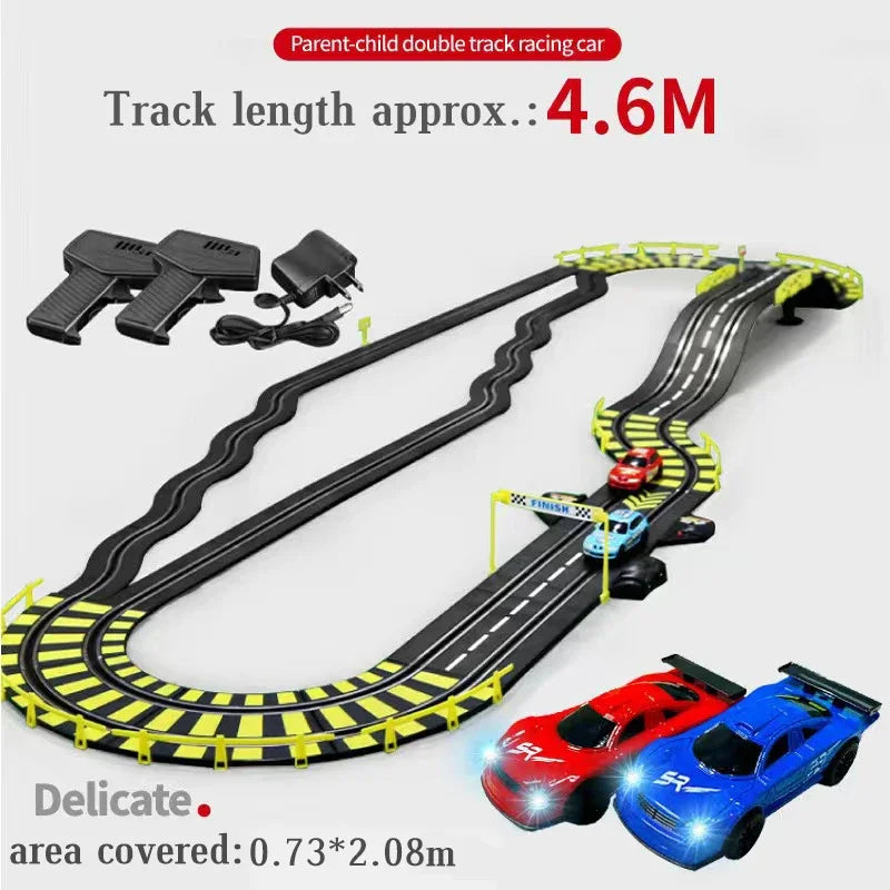 Electric rail car 1:43 double remote control racing track toy automatic racing electric track children Christmas gift