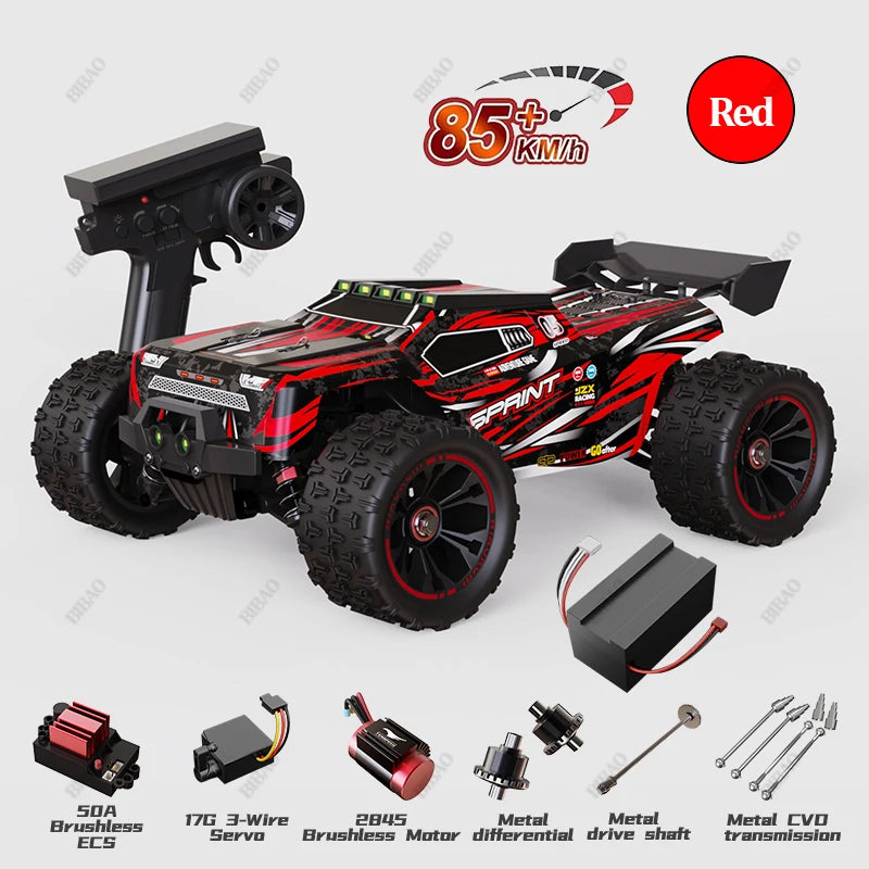 4WD 1:16 85KM/H Super Brushless 50KM/H Brushed RC Car 4x4 Off Road Remote Control High Speed Drift Racing Truck Toy Kids Adults