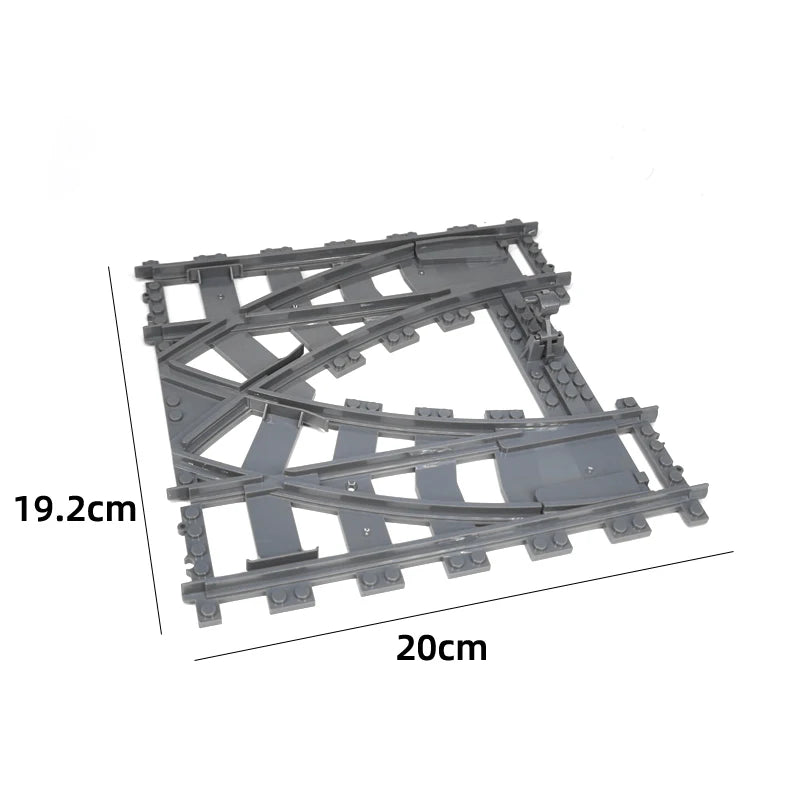 Train Track Combination, Cross Railway Building Block Scene, DIY Urban Railway Accessories, Children's Gifts and Toys