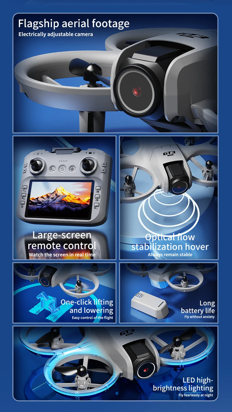 GT3 MAX Mini Drone 5G GPS Professional 8K HD Aerial Photography Remote Control Aircraft HD Dual Camera Quadcopter boy Toys Gifts