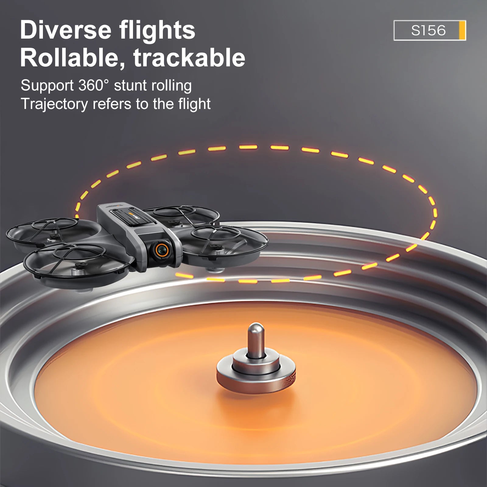 S156 RC Crossing Drone Aerial Vehicle With HD Display Screen Four Axis Brushless Optical Flow Remote Control Aircraft Large Size