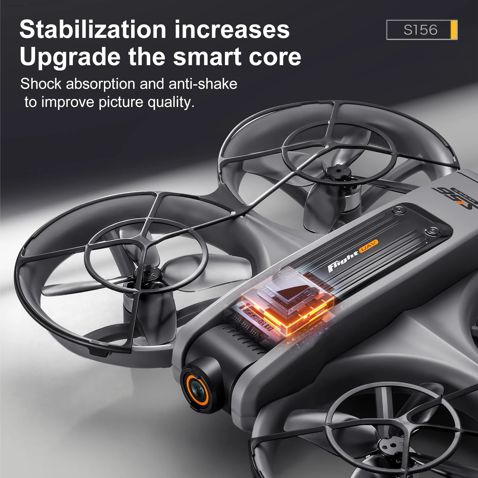 S156 RC Crossing Drone Aerial Vehicle With HD Display Screen Four Axis Brushless Optical Flow Remote Control Aircraft Large Size