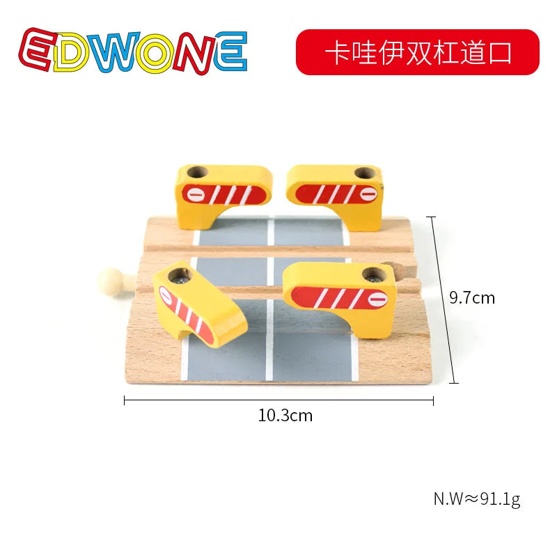 Wooden Train Tracks Accessories set Wood Railway Tracks Wooden Bridge Tunnel fit for Wood Tracks Toys Educational Toys