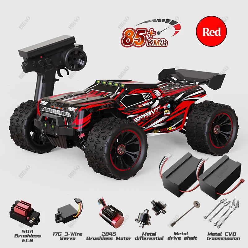 4WD 1:16 85KM/H Super Brushless 50KM/H Brushed RC Car 4x4 Off Road Remote Control High Speed Drift Racing Truck Toy Kids Adults