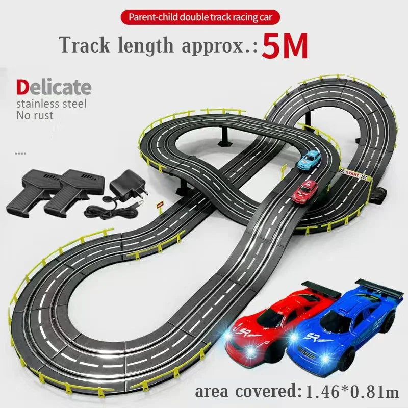 Electric 1/43 Rail Car Double Racing Track Toy Autorama Circuit Voiture Remote Control Car  Electric Railway Slot Race Car Toy