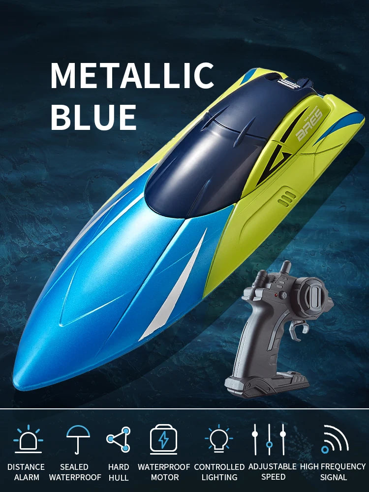 S4 Speedboat 2.4G High-Speed 15km/h Radio Remote Control Competitive Rowing Boat Charging Electric Water Toy for Boys Gift