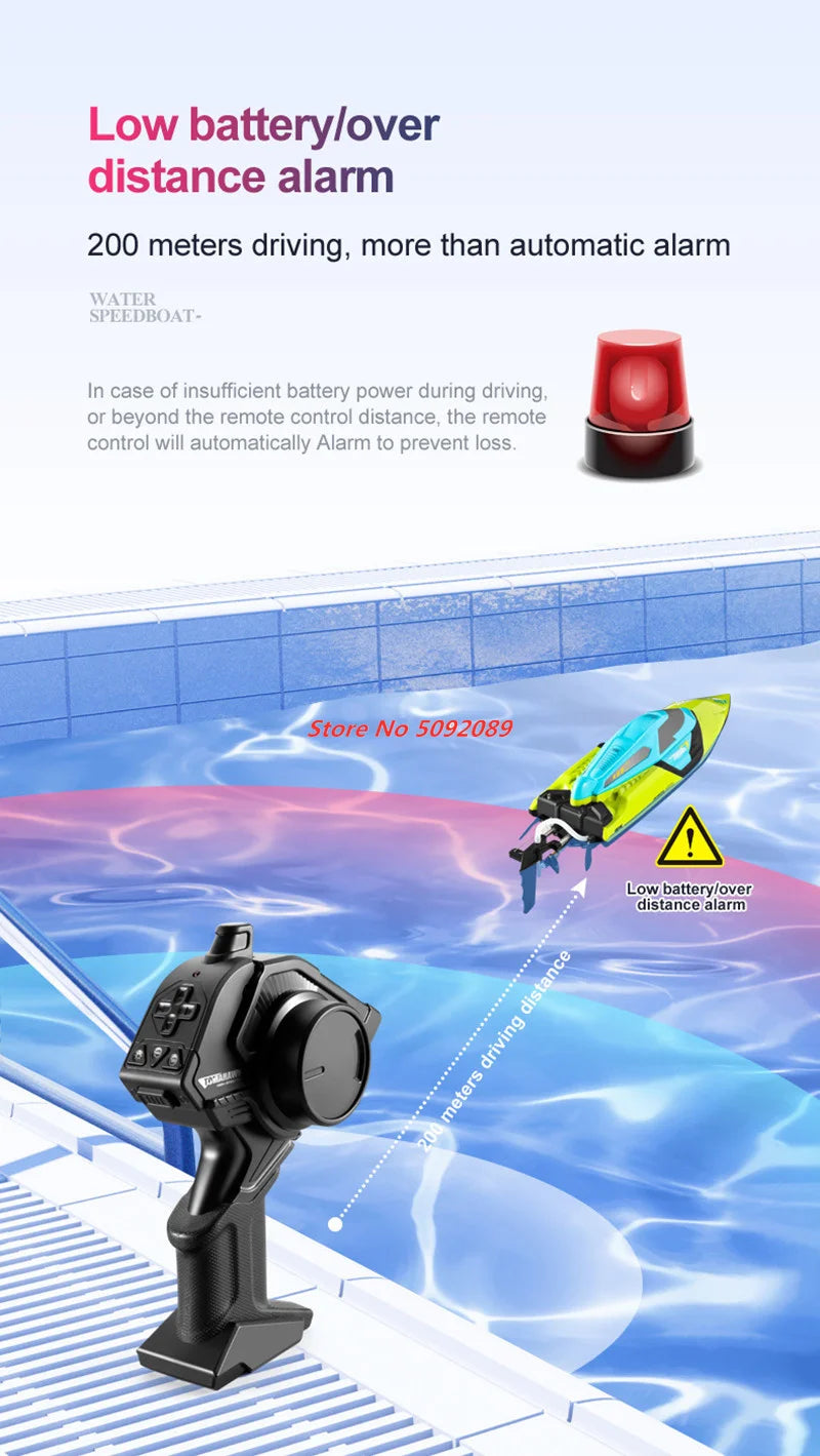 70KM/H High Speed 50CM Big 200M Remote Control Ship Boat Rowing Waterproof Capsize Reset RC Racing Boat Speedboat Add Carry Bag