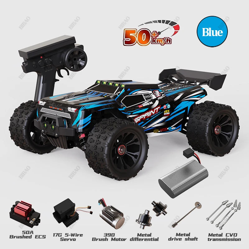 4WD 1:16 85KM/H Super Brushless 50KM/H Brushed RC Car 4x4 Off Road Remote Control High Speed Drift Racing Truck Toy Kids Adults