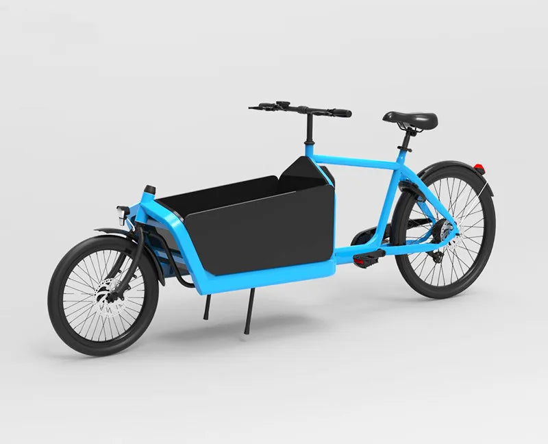 Electric Bicycle 250w Hub Motor Pedal 2 Wheel Bakfiets 7 Speed Steel Bike Frame Dutch Cargo Bike With For Child