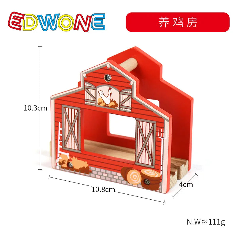 Wooden Train Tracks Accessories set Wood Railway Tracks Wooden Bridge Tunnel fit for Wood Tracks Toys Educational Toys