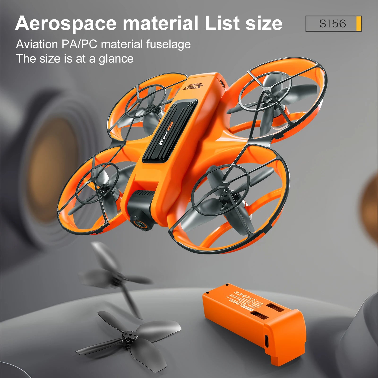 S156 RC Crossing Drone Aerial Vehicle With HD Display Screen Four Axis Brushless Optical Flow Remote Control Aircraft Large Size