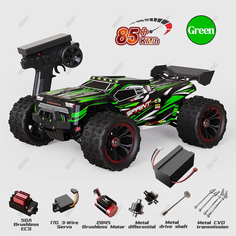 4WD 1:16 85KM/H Super Brushless 50KM/H Brushed RC Car 4x4 Off Road Remote Control High Speed Drift Racing Truck Toy Kids Adults