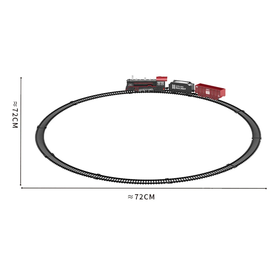 Electric Train Rail Car Simulation Retro Model Train High Speed Rail Toy Boy Set