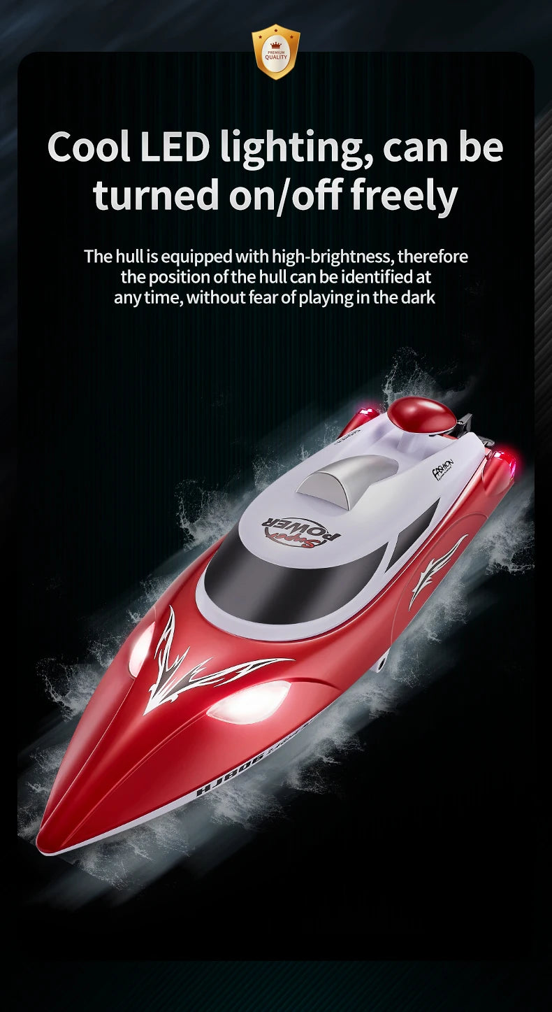 RC Speedboat 2.4G 35KM/H High Speed Electric Boats With Seal Waterproof  Motor Remote Control Racing Ship Outdoor Boats Toys