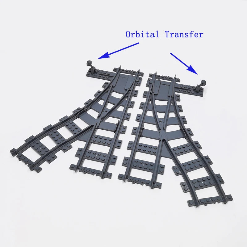 Train Track Combination, Cross Railway Building Block Scene, DIY Urban Railway Accessories, Children's Gifts and Toys