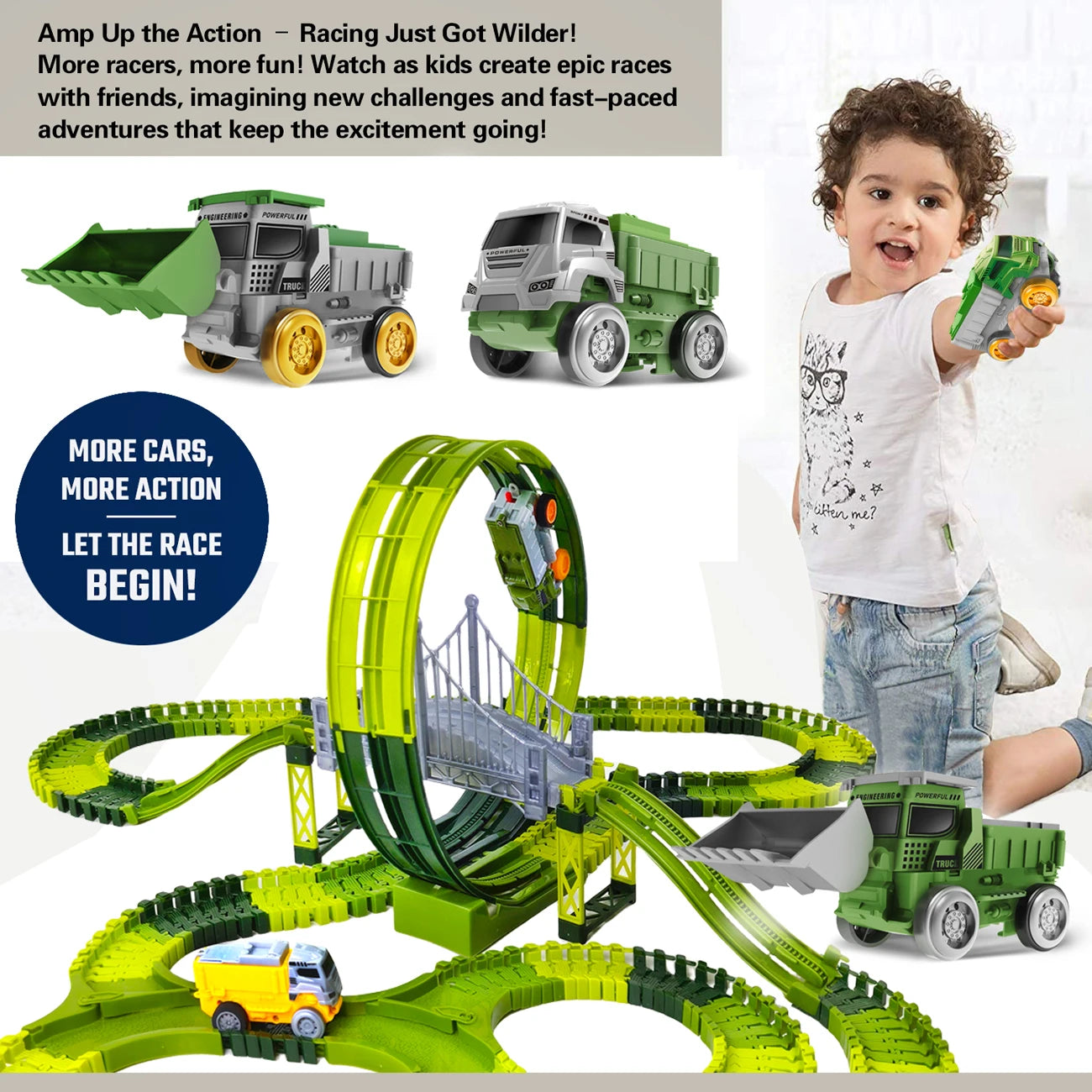 Magic Climbing electric Engineering car Racing Track dinosaur Car Flexible Educational Rail Car Puzzle Toy for Kids
