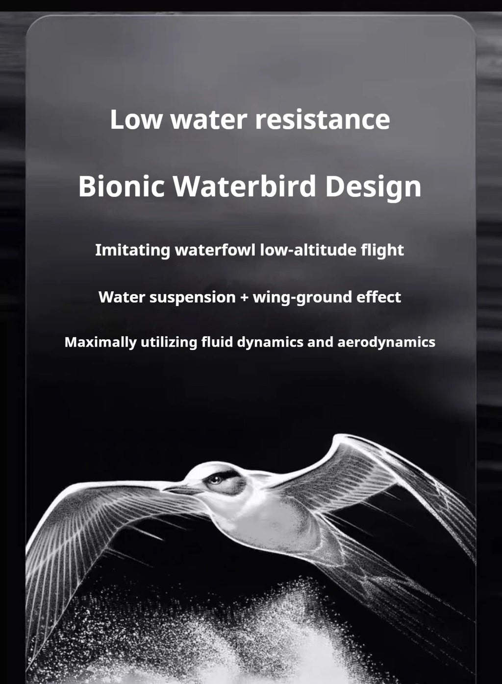 E1 Racebird Professional RC Remote Control Electric Boat High-Speed Water-Cooled Motor Hydrofoil Model Toy for Water Sports