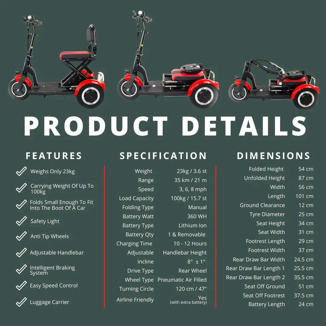 Manufactured Electric Mobility Scooter US EU Hot Selling 36V 300W 10Ah Foldable Electric Scooter Disabled Adults Elderly Scooter