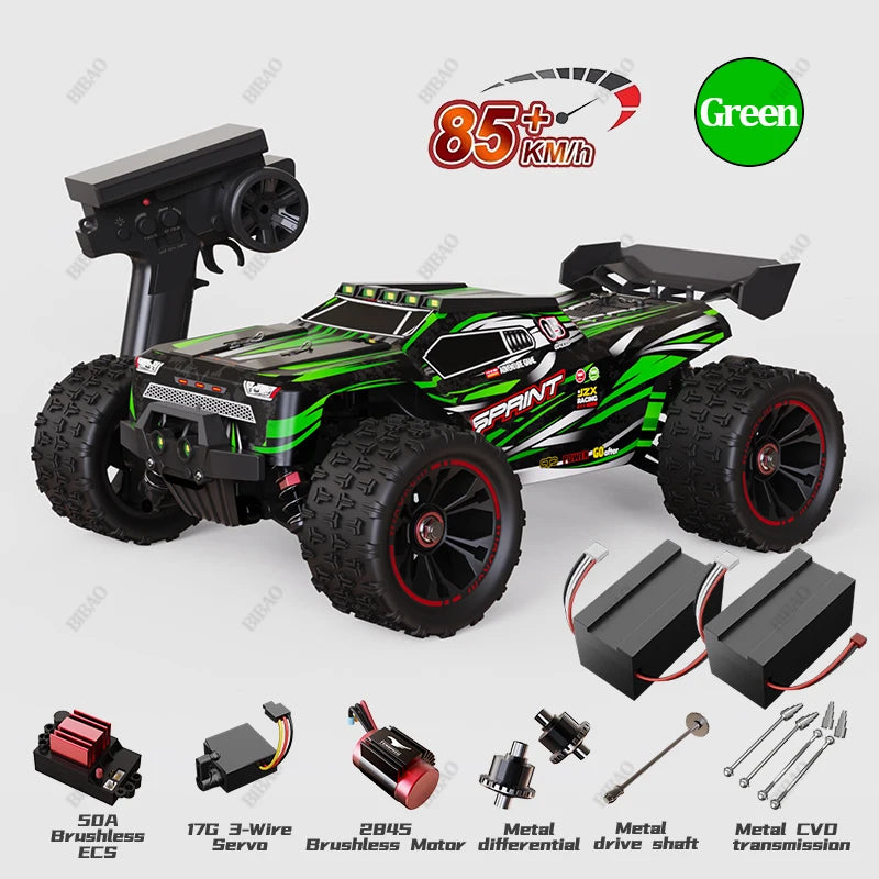 4WD 1:16 85KM/H Super Brushless 50KM/H Brushed RC Car 4x4 Off Road Remote Control High Speed Drift Racing Truck Toy Kids Adults